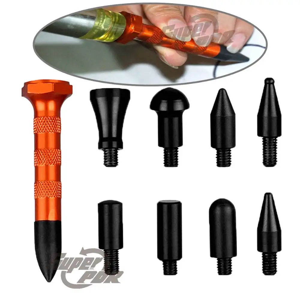 Super Pdr Gereedschap Deuk Reparatie Tool Kit Auto Verf Care Tool Metalen Tap Down Pen Hand Hamer Voor Auto Dent verwijdering