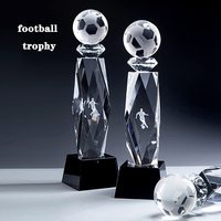 Trophées de championnat personnalisés en cristal et résine sculptés pour le basketball et le football, récompense pour l'excellence sportive, autres objets artisanaux en cristal