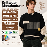 Pull en tricot personnalisé pour homme, motif léopard, patchwork color-block, tricot torsadé, hiver, fabrication ODM, 100% fibre de bambou