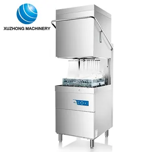 Commercial Stainless Steel Kitchen Restaurant Dishwasher Dish Washing Machine Hood Type Dishwasher Machine