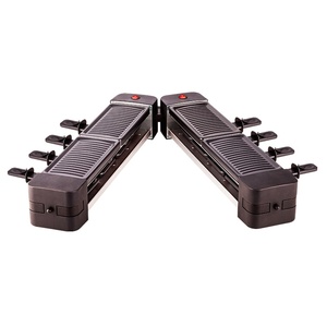 Grill <span class=keywords><strong>Raclette</strong></span> Portable <span class=keywords><strong>Pliable</strong></span> 1200W Surface Antiadhésive PFA Sans Fumée Contrôle de la Température Détachable Utilisation Ménagère pour 8 Personnes - Product Image 1