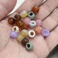 Perles acryliques à grand trou pour accessoires de bijoux, cordons tressés, stylos, tresses de cheveux, attaches de tissu et lacets de chaussures - DIY
