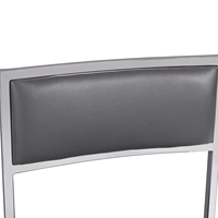 Chaise en acier inoxydable à ossature métallique de meubles de restaurant d'hôtel