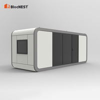 Maisonnette modulaire préfabriquée en conteneur de 20 pieds ou 40 pieds, style cabane, avec design moderne pour usage hôtelier