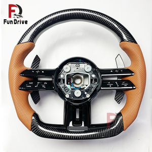 Accessoires de mise à niveau automobile <span class=keywords><strong>Mercedes</strong></span> en fibre de carbone pour volant AMG Classe A W177 A200, Classe V W447, GLC X253 300 63s C63 43 G63 - Product Image 6