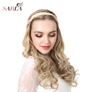Serre-tête élastique tressé SARLA Designer – Extensions de cheveux synthétiques pas chères – Accessoires capillaires tressés élégants - Product Image 4