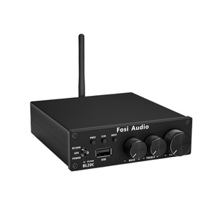 Amplificador de potencia de antena Fosi Audio 160W BL20C azul 5.0, amplificador de audio HiFi <span class=keywords><strong>2</strong></span>.1 <span class=keywords><strong>mini</strong></span> clase D con reproductor de disco U para altavoces pasivos domésticos. - Product Image 1