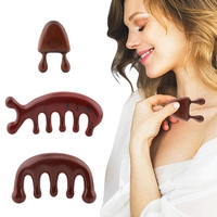 Offre Spéciale en bois nez grattoir cuir chevelu peigne Guasha outil bois cuir chevelu masseur croissance des cheveux peigne pour femmes hommes plus âgés