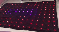 Décoration de fond de scène bon marché toile de fond vidéo led p18 rideau étoile en tissu de vision led