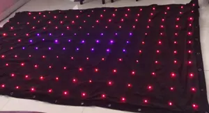 Cheap Stage Background Decoration Led Video Backdrop P18 Led Vision Cloth Star Curtain