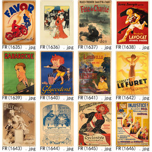 Affiche en métal d'élégance de <span class=keywords><strong>Paris</strong></span> drôle nouveau design d'art mural pour le bureau de club histoire française différente signe de plaque d'étain coloré peint UV - Product Image 3
