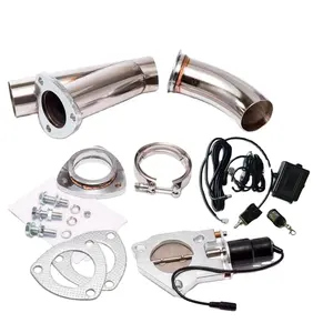 EPMAN Stainless Steel 304 Remote Exhaust Dump Y-pipe/E-cut out Valve + Switch Electric Cutout Kit EP-CUT2Y