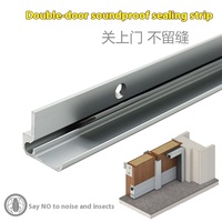 Bande d'étanchéité multifonctionnelle en alliage d'aluminium pour fond de porte Isolation phonique et coupe-vent anti-poussière pour cadre de porte Joint d'étanchéité central