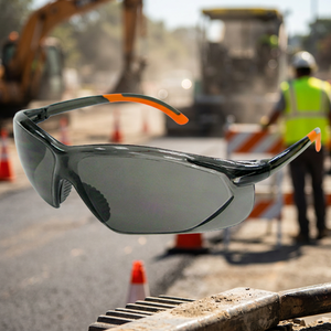 Industrial Safety Glasses Lightweight Durable PC Material 8C Polycarbonate Lens Abrasion Resistant Nose Pad ANSI CE PPE - Product Image 1