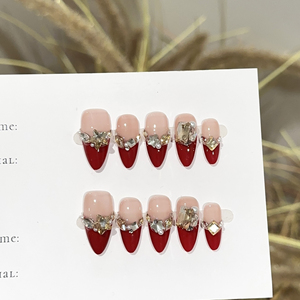 <span class=keywords><strong>Uñas</strong></span> Postizas <span class=keywords><strong>Navideñas</strong></span> Hechas a Mano al por Mayor OEM ODM, <span class=keywords><strong>Uñas</strong></span> Francesas Rojas con Lazo <span class=keywords><strong>de</strong></span> Diamantes <span class=keywords><strong>de</strong></span> Imitación 3D y Perlas, Puntas <span class=keywords><strong>de</strong></span> <span class=keywords><strong>Uñas</strong></span> Acrílicas Reutilizables - Product Image 1