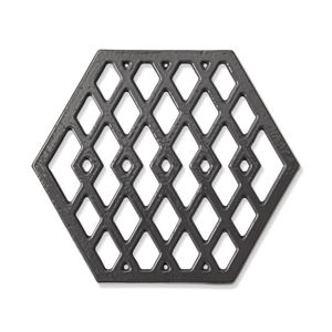 Cast Iron Hexagon Black <b>Trivet</b> - Product Image 1