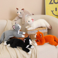 Peluche chat persan couché mignon, taille personnalisée, jouet en peluche avec rembourrage en coton PP, 31-50 cm, compagnon apaisant pour enfants