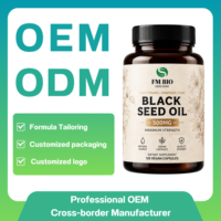 Capsules d'huile de Nigelle pure, Complément alimentaire végétal à base de Nigelle, Sans OGM, Sans gluten, OEM ODM, Vente en gros, Marque privée, Fabrication
