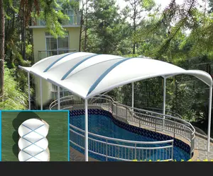 游泳池水上公园遮阳屋顶用PVDF建筑膜结构织物
