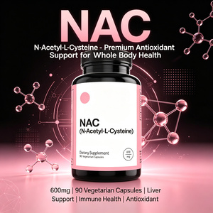 Cápsulas de NAC N-Acetil-L-Cisteína 600mg OEM/ODM, Suplemento Antioxidante para el Apoyo de la Inmunidad y la Fertilidad, Formulado por Dietistas - Product Image 1