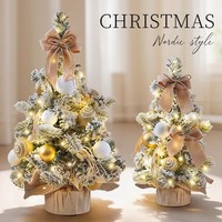 Sapin de Noël réaliste de haute qualité, petit modèle, nouvelle décoration de Noël pour la maison, mini accessoire de bureau