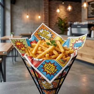 Papel de Envolver para Hamburguesas, Bocadillos, Pan y Sándwiches, con Logotipo Personalizado, Impreso, de Grado Alimenticio, Impermeable, Resistente a la Grasa, Recubierto de PE, para Chocolate - Product Image 1