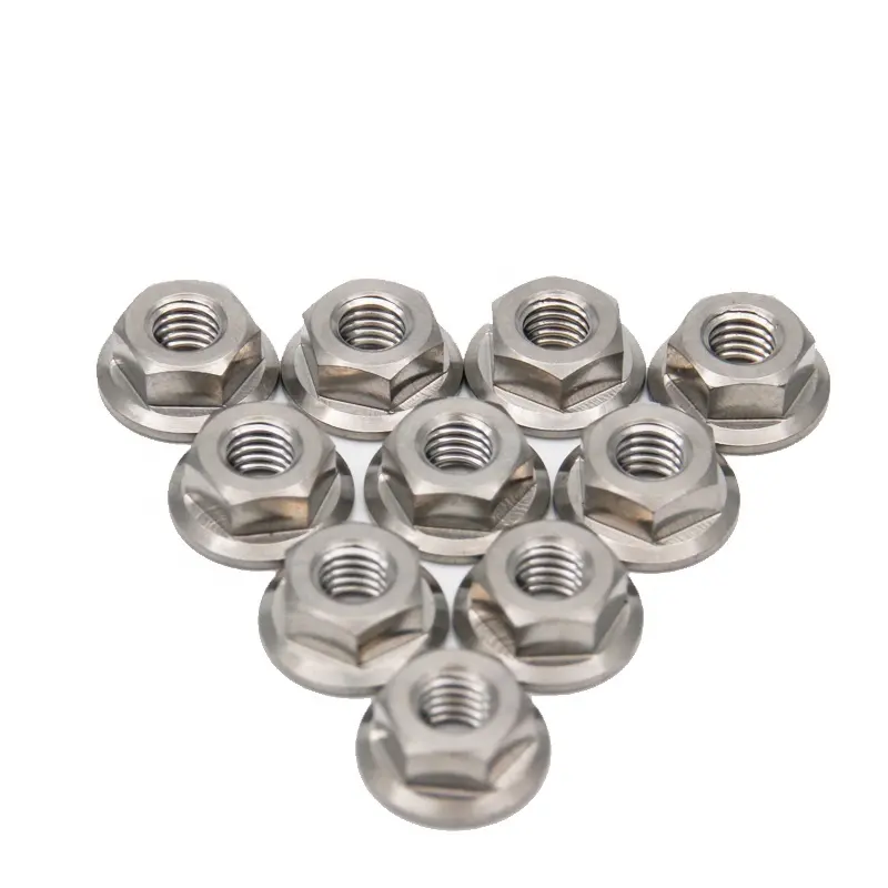 High Quality High Performance Grade5 Titanium Flange Hex Nuts