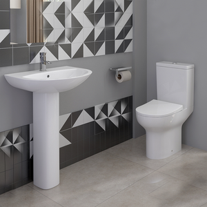 Toilette Sunrise <span class=keywords><strong>บริษัท</strong></span>แรกที่ได้รับการออกแบบด้วย550มม. ขนาด P-TRAP สองชิ้น WC sanitaryware <span class=keywords><strong>เซรามิค</strong></span>ห้องน้ำตะวันตก - Product Image 3