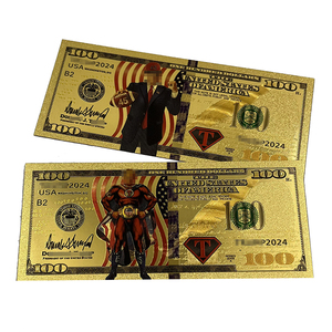 America EX-President 100 dollars carte d'argent <span class=keywords><strong>en</strong></span> plastique 24k feuille d'<span class=keywords><strong>or</strong></span> plaqué billet de banque - Product Image 3