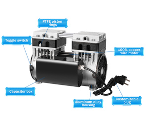 Voltage 220V 120 Liters Per Minute Oil-free Piston <strong>Vacuum</strong> <strong>Pump</strong> for <strong>Vacuum</strong> Suction Cups - Product Image 6