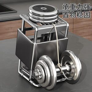 ที่วางมีด Youqin แบบตั้งทรงสี่เหลี่ยม ทนทาน ชั้นวางเก็บของในครัวสำหรับมีดและกรรไกร - Product Image 3