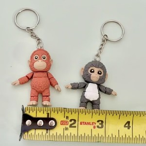 Punch Monkey <b>Keychain</b> Plush Toy Set 2 4 Inches Soft Key Accessories Gift - Product Image 4
