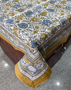 Latest High Quality Floral Design Indian Block Print Floral Cotton <b>Table</b> <b>Cover</b> <b>Table</b> Cloth Available at Best Price for Wholesale - Product Image 6