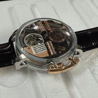 Montre de luxe haut de gamme à tourbillon 3 axes avec boîte à musique, montre-bracelet squelette de luxe pour homme