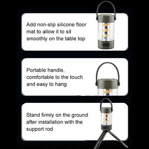 Répulsif Rechargeable Mini Camping Lumière Triangle Stent Extérieur Lampe de Poche Étanche Conception Magnétique <span class=keywords><strong>Fluorescent</strong></span> Blanc Chaud CE - Product Image 6