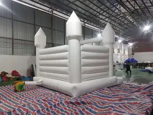 Thương Mại Cưới Màu Trắng Lâu Đài Bouncy Inflatable Bouncer Để Bán