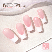CX Beauty French White Gel Polish 15ml Gel Vente en gros Chaussette facilement détachée