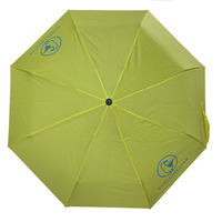 Parapluie de poche pliable en 3 sections jaune vif personnalisé, style chinois, avec étui, imperméable, pour adultes, soleil, pluie, voyage