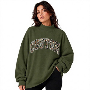Sudadera de Manga Larga con Cuello Alto para Mujer, Personalizable con Logotipo, a la Moda, de Alta Calidad, para Usar en Todas las Temporadas - Product Image 1