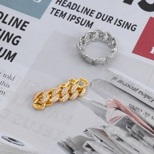 Anillos Cubanos para Mujer y Hombre, Plata de Ley 925, Dijes con Incrustaciones de Circonitas, Accesorios de Joyería - Product Image 3