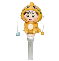 Bâton à bulles bébé hochets dessin animé vague tambour jouets Musical Shaker visage changeant jouets éducatifs hochet tambour bulle baguette