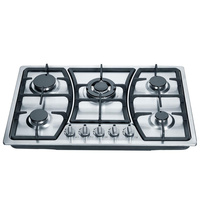Cuisinière à gaz encastrable 5 brûleurs OEM/ODM d'usine, plaque de cuisson à gaz en acier inoxydable pour usage domestique en cuisine