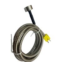 Sonde de thermocouple de type K à capteur magnétique PT100 avec tuyau flexible en métal pour la détection de température industrielle