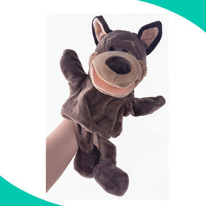 Fabrika özel yüksek kaliteli peluş hayvan el kuklaları ağız açabilir ve yakın yumuşak doldurulmuş kukla okul için - Product Image 1