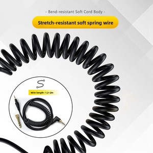 Cable de Resorte para Auriculares Pioneer CUE1 HDJ-X7 CX S7 X5 BT, Cable de Monitoreo para DJ, Cable de Auriculares ZS0297, Cable de Cobre Desnudo - Product Image 2