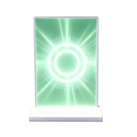 Panneau publicitaire lumineux LED rechargeable double face à haute luminosité, à clipser, pour affichage de prix, comptoir de bar, boutique de thé au lait