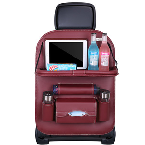 Vente en gros multifonction étanche universel pliable en cuir Pu siège arrière de <span class=keywords><strong>voiture</strong></span> organisateur de <span class=keywords><strong>voiture</strong></span> sac de rangement support pour <span class=keywords><strong>tablette</strong></span> <span class=keywords><strong>avec</strong></span> plateau - Product Image 6