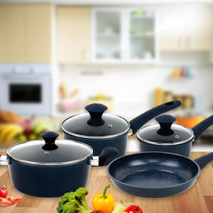 Ensemble de casseroles et poêles en céramique de haute qualité, modernes, avec poignées douces au toucher, 8 pièces, en aluminium forgé - Product Image 4
