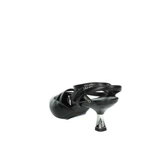 Liu-Jo Donna Slingback <b>Pump</b> <b>Black</b> Leather Pointed Toe Heel Women's Shoes - Product Image 2