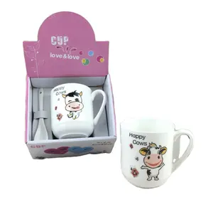 Custom Design Couples Gifts Set Happy Cows Printing Single Door Gift Mug